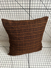 Load image into Gallery viewer, Decorative Handmade Pillow Cushion Cover 16” x 16” 18” x 18” 20” x 20” Brown Black Tangerine Tweed Fabric