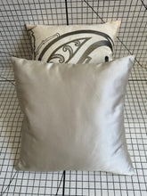 Load image into Gallery viewer, Decorative Handmade Pillow Cushion Cover 16” x 16” 18” x 18” Metallic Gray Brown Patterned Beige Cream