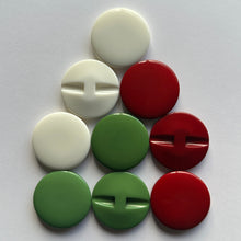 Load image into Gallery viewer, 1 3 5 White Burgundy Green 38mm Wide Beautiful Buttons for Sewing Craft Cards Coat Shirt Jacket