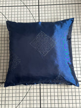 Load image into Gallery viewer, Decorative Handmade Pillow Cushion Cover 16” x 16” 18” x 18” 20” x 20” Blue Square Diamond