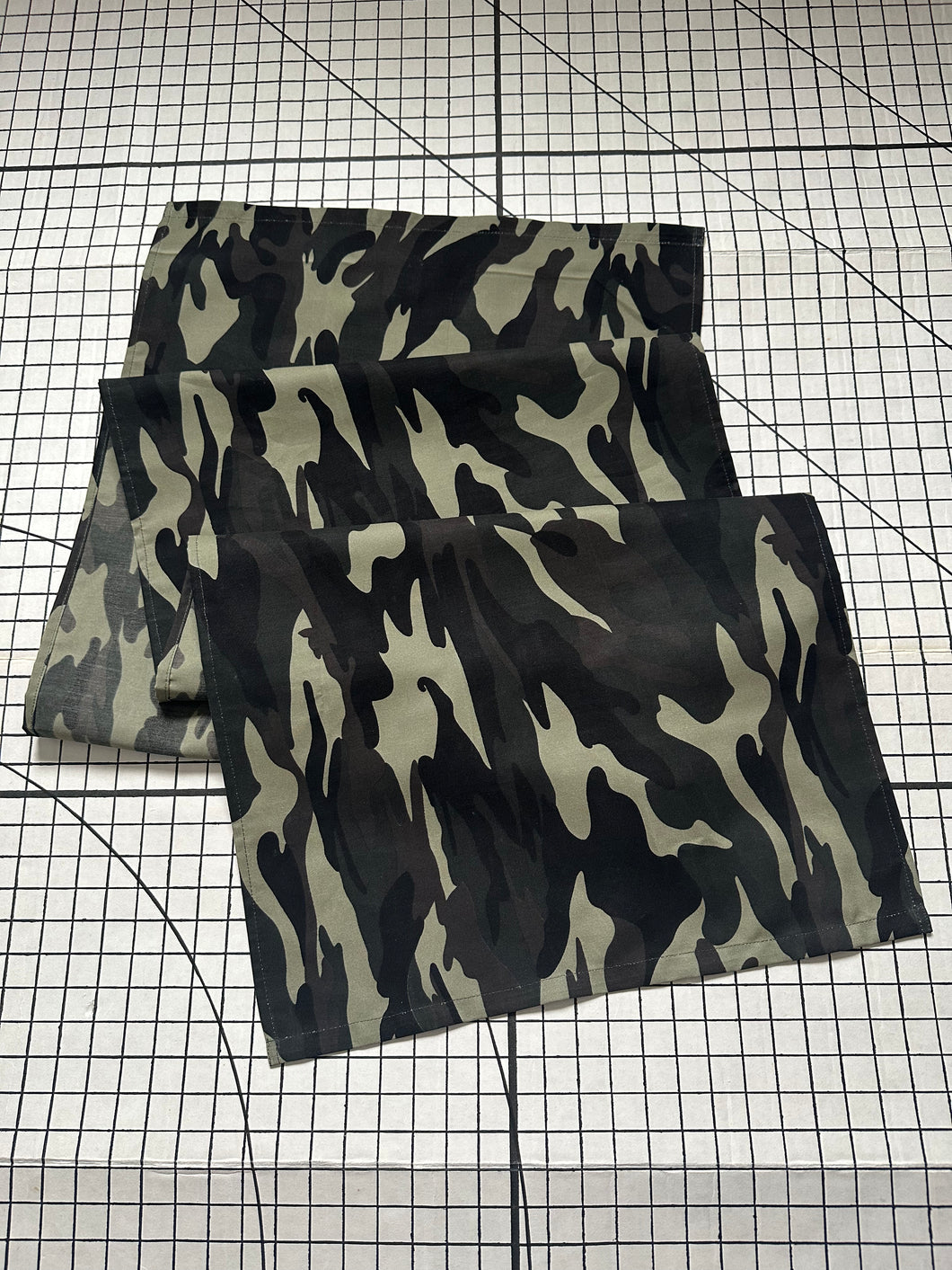 Camouflage Army Military Green Table Runner Clothing 16” x 58” 18” x 58”
