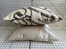 Load image into Gallery viewer, Decorative Handmade Pillow Cushion Cover 16” x 16” 18” x 18” Metallic Gray Brown Patterned Beige Cream
