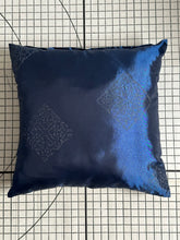 Load image into Gallery viewer, Decorative Handmade Pillow Cushion Cover 16” x 16” 18” x 18” 20” x 20” Blue Square Diamond
