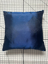 Load image into Gallery viewer, Decorative Handmade Pillow Cushion Cover 16” x 16” 18” x 18” 20” x 20” Blue Square Diamond