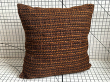 Load image into Gallery viewer, Decorative Handmade Pillow Cushion Cover 16” x 16” 18” x 18” 20” x 20” Brown Black Tangerine Tweed Fabric