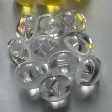 Load image into Gallery viewer, 10 Clear Domed Shank Quality Buttons 15mm 14mm 13mm Wide Dresses Tops Coats Babies Blazers Shirt Sewing Craft