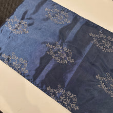 Load image into Gallery viewer, Blue Flower Table Runner Clothing 12” x 86”
