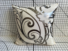Load image into Gallery viewer, Decorative Handmade Pillow Cushion Cover 16” x 16” 18” x 18” Metallic Gray Brown Patterned Beige Cream