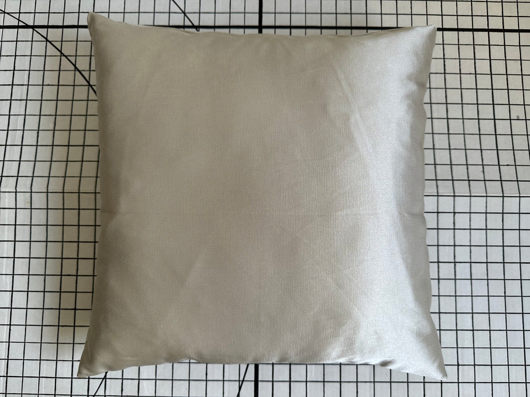 Decorative Handmade Pillow Cushion Cover 16” x 16” 18” x 18” Plain Beige Cream