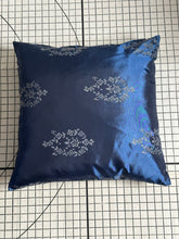 Load image into Gallery viewer, Decorative Handmade Pillow Cushion Cover 16” x 16” 18” x 18” 20” x 20” Blue Flower