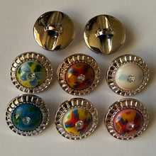 Load image into Gallery viewer, Diamante Shank Buttons 24mm Wide Dresses Tops Coats Babies Blazers Shirt Sewing Craft Costumes