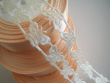 Load image into Gallery viewer, 1m Cream Butterfly 16mm Satin Trim Scrapbooking Lace Cardmaking Wedding Home Decor Sewing Craft Projects