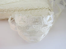 Load image into Gallery viewer, 1m Cream Butterfly 16mm Satin Trim Scrapbooking Lace Cardmaking Wedding Home Decor Sewing Craft Projects