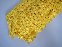 Load image into Gallery viewer, 1m TANGERINE Lace Trims 64mm Wide Embroidered Guipure Trimmings Cardmaking Wedding Home Decor Sewing Craft Projects