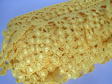 Load image into Gallery viewer, 1m TANGERINE Lace Trims 64mm Wide Embroidered Guipure Trimmings Cardmaking Wedding Home Decor Sewing Craft Projects