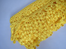 Load image into Gallery viewer, 1m TANGERINE Lace Trims 64mm Wide Embroidered Guipure Trimmings Cardmaking Wedding Home Decor Sewing Craft Projects
