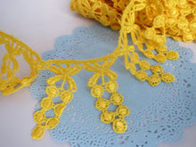 Load image into Gallery viewer, 1m TANGERINE Lace Trims 64mm Wide Embroidered Guipure Trimmings Cardmaking Wedding Home Decor Sewing Craft Projects
