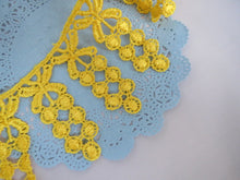 Load image into Gallery viewer, 1m TANGERINE Lace Trims 64mm Wide Embroidered Guipure Trimmings Cardmaking Wedding Home Decor Sewing Craft Projects