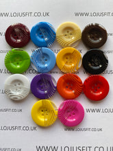 Load image into Gallery viewer, 1pc Stripes Across Plastic Buttons 25mm for Sewing Craft Jacket Shirt Skirt Trousers Coat Many Colours