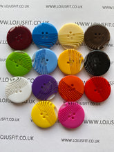 Load image into Gallery viewer, 1pc Stripes Across Plastic Buttons 25mm for Sewing Craft Jacket Shirt Skirt Trousers Coat Many Colours