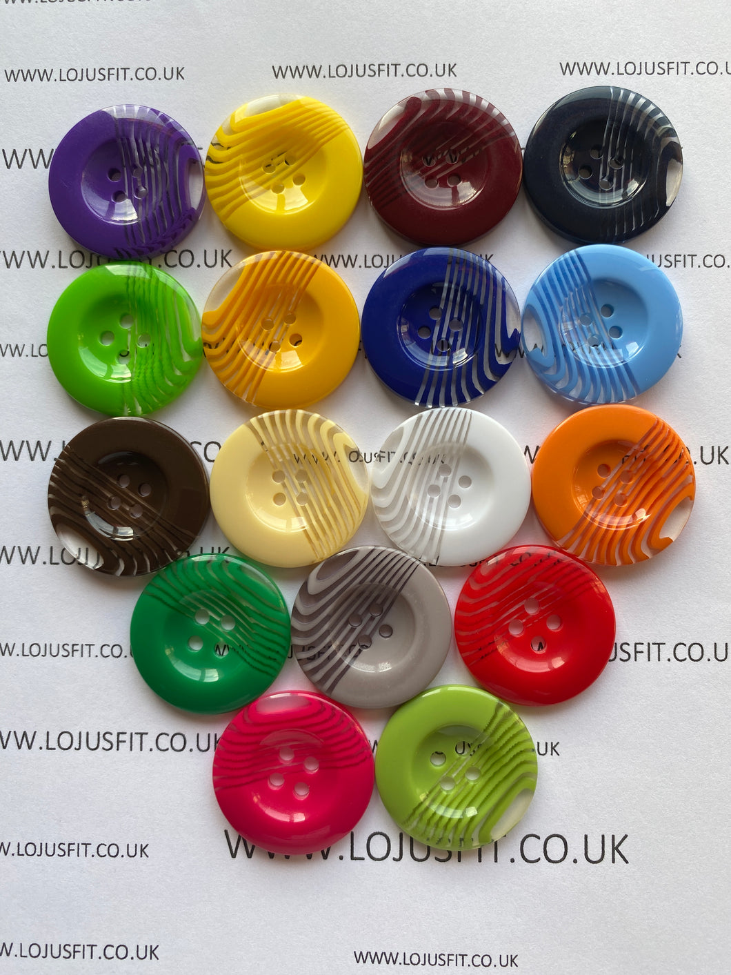 1pc Stripes Across Plastic Buttons 31mm for Sewing Craft Jacket Shirt Skirt Trousers Coat Many Colours