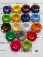 Load image into Gallery viewer, 1pc Stripes Across Plastic Buttons 31mm for Sewing Craft Jacket Shirt Skirt Trousers Coat Many Colours