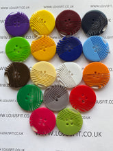 Load image into Gallery viewer, 1pc Stripes Across Plastic Buttons 31mm for Sewing Craft Jacket Shirt Skirt Trousers Coat Many Colours