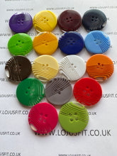 Load image into Gallery viewer, 1pc Stripes Across Plastic Buttons 31mm for Sewing Craft Jacket Shirt Skirt Trousers Coat Many Colours