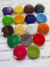 Load image into Gallery viewer, 1pc Stripes Across Plastic Buttons 31mm for Sewing Craft Jacket Shirt Skirt Trousers Coat Many Colours