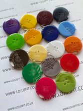 Load image into Gallery viewer, 1pc Stripes Across Plastic Buttons 31mm for Sewing Craft Jacket Shirt Skirt Trousers Coat Many Colours