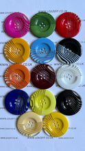 Load image into Gallery viewer, 1pc Stripes Across Plastic Buttons 44mm for Sewing Craft Jacket Shirt Skirt Trousers Coat Many Colours