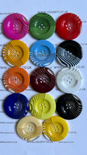 Load image into Gallery viewer, 1pc Stripes Across Plastic Buttons 44mm for Sewing Craft Jacket Shirt Skirt Trousers Coat Many Colours