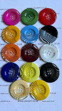 Load image into Gallery viewer, 1pc Stripes Across Plastic Buttons 44mm for Sewing Craft Jacket Shirt Skirt Trousers Coat Many Colours