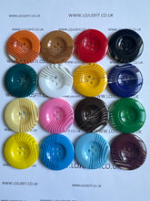 Load image into Gallery viewer, 1pc Stripes Across Plastic Buttons 38mm for Sewing Craft Jacket Shirt Skirt Trousers Coat Many Colours
