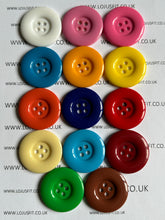 Load image into Gallery viewer, 1pc Clown 38mm Quality Plastic Buttons Wide Sewing Craft Jacket Shirt Skirt Trousers Coat Many Colours