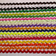 Load image into Gallery viewer, 1 yards Ric Rac Trims 6mm Wide Many Colours Zig Zag Braid Ricrac Trimming Rick Rack