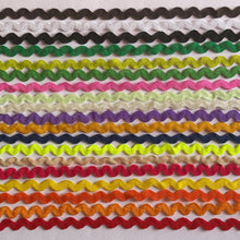 Load image into Gallery viewer, 1 yards Ric Rac Trims 6mm Wide Many Colours Zig Zag Braid Ricrac Trimming Rick Rack