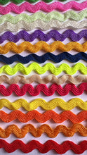 Load image into Gallery viewer, 1 yards Ric Rac Trims 6mm Wide Many Colours Zig Zag Braid Ricrac Trimming Rick Rack