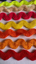 Load image into Gallery viewer, 1 yards Ric Rac Trims 6mm Wide Many Colours Zig Zag Braid Ricrac Trimming Rick Rack