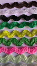 Load image into Gallery viewer, 1 yards Ric Rac Trims 6mm Wide Many Colours Zig Zag Braid Ricrac Trimming Rick Rack