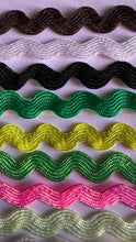 Load image into Gallery viewer, 1 yards Ric Rac Trims 6mm Wide Many Colours Zig Zag Braid Ricrac Trimming Rick Rack