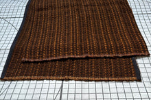 Load image into Gallery viewer, Brown Black Tangerine Table Runner Tweed Fabric 17" x 53" 17" x 95”