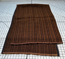 Load image into Gallery viewer, Brown Black Tangerine Table Runner Tweed Fabric 17" x 53" 17" x 95”