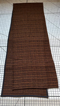 Load image into Gallery viewer, Brown Black Tangerine Table Runner Tweed Fabric 17" x 53" 17" x 95”