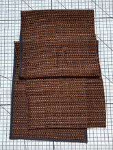Load image into Gallery viewer, Brown Black Tangerine Table Runner Tweed Fabric 17" x 53" 17" x 95”