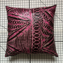Load image into Gallery viewer, Decorative Handmade Pillow Cushion Cover 16” x 16” 18” x 18” 20” x 20” Kampala Batik African Fabric Pink Brown