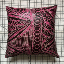 Load image into Gallery viewer, Decorative Handmade Pillow Cushion Cover 16” x 16” 18” x 18” 20” x 20” Kampala Batik African Fabric Pink Brown
