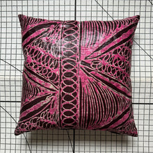 Load image into Gallery viewer, Decorative Handmade Pillow Cushion Cover 16” x 16” 18” x 18” 20” x 20” Kampala Batik African Fabric Pink Brown
