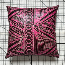Load image into Gallery viewer, Decorative Handmade Pillow Cushion Cover 16” x 16” 18” x 18” 20” x 20” Kampala Batik African Fabric Pink Brown