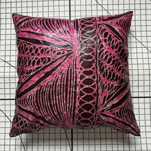 Load image into Gallery viewer, Decorative Handmade Pillow Cushion Cover 16” x 16” 18” x 18” 20” x 20” Kampala Batik African Fabric Pink Brown
